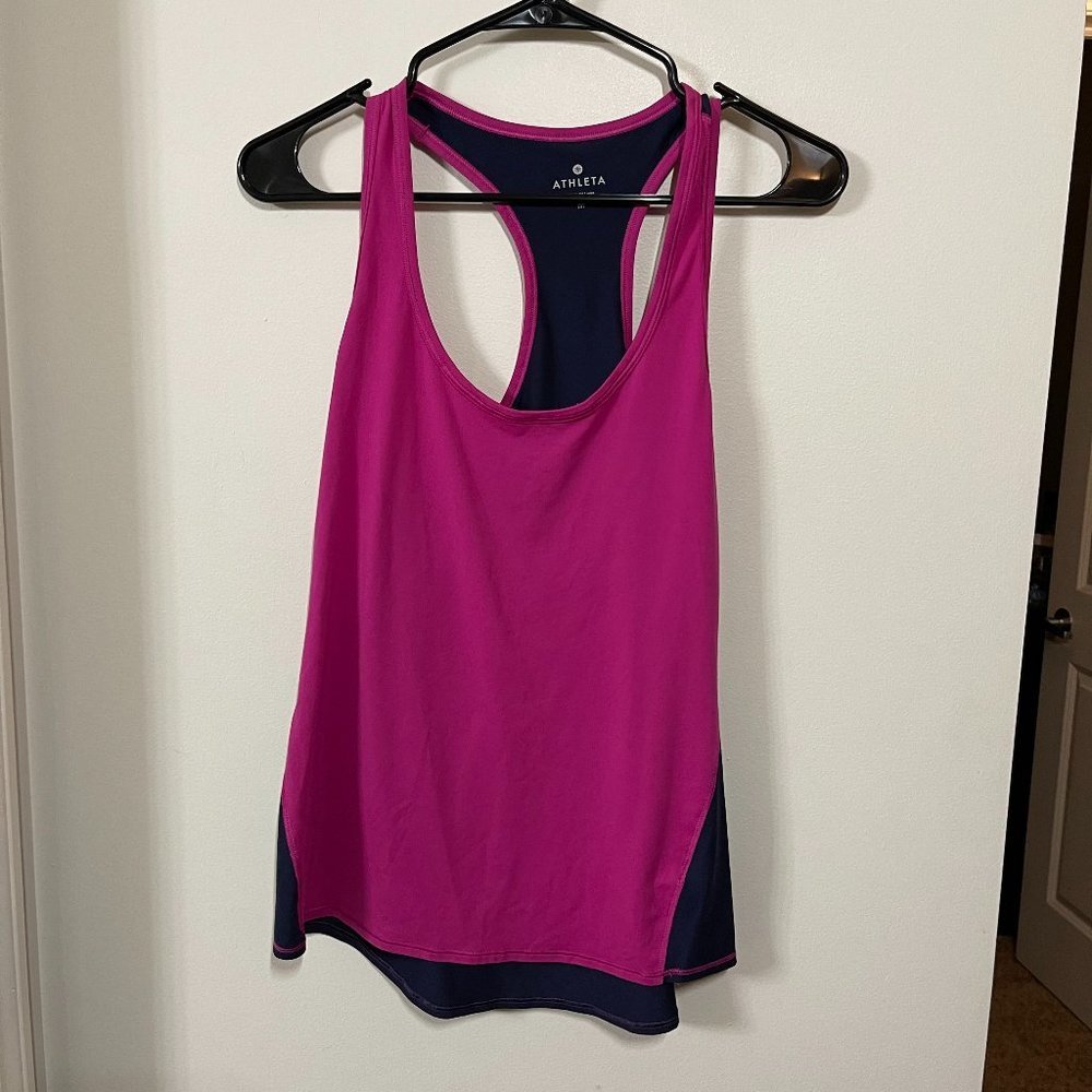 Athleta Purple & Pink Racerback Tank Top